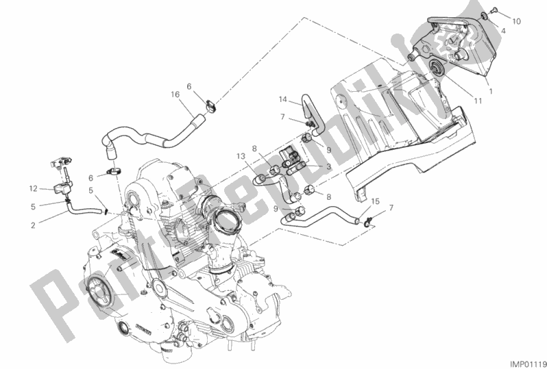 Toutes les pièces pour le Système D'air Secondaire du Ducati Scrambler 1100 Sport 2019